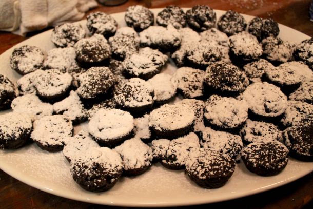 Dark chocolate fruit muffins served at the RISE launch dinner