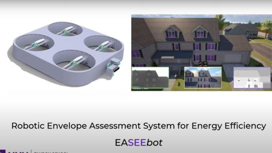 EASEEbot (Envelope Assessment System for Energy Efficiency: a drone robot that flies around a building