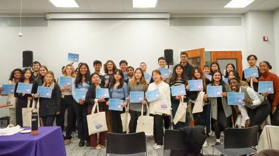 large group of 2023 Finalists holding certificates