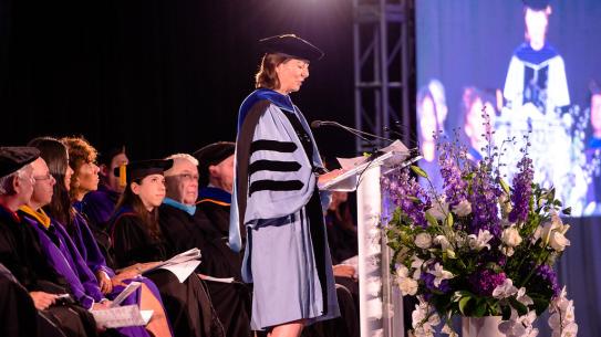 Dean Jelena Kovačević addresses the incoming class