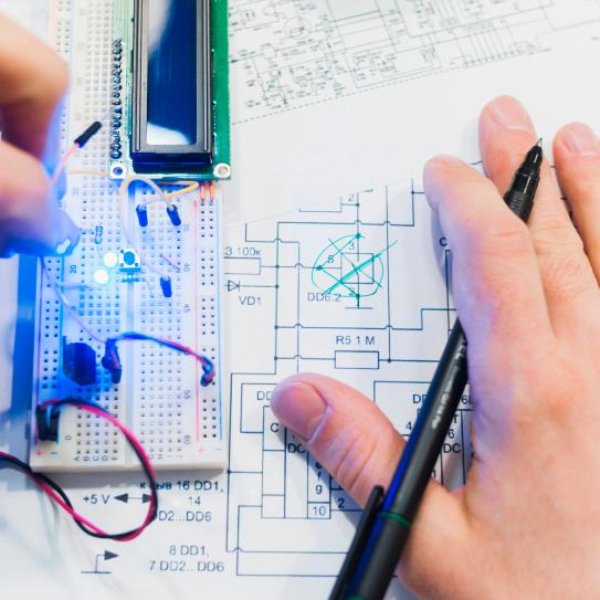 robotics circuit hand drawn plan 